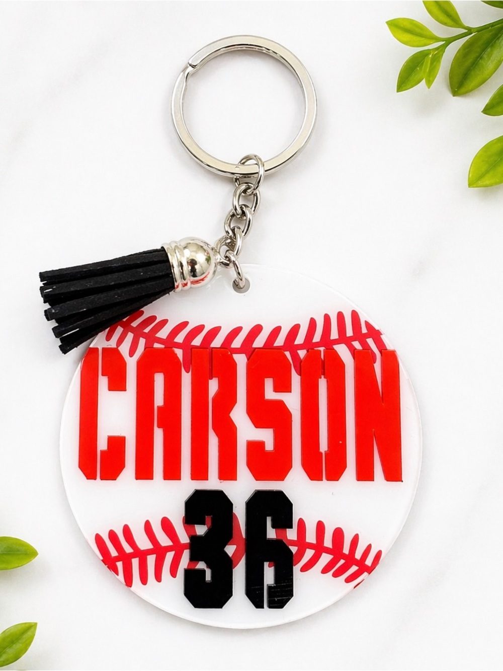 Personalized Baseball Keychain - Picture 2 of 5